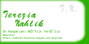 terezia nahlik business card